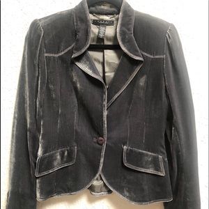 Laundry by Shelli Segal Gray Velvet Blazer